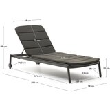 Kave Home Črn kovinski vrtni ležalnik Marcona - | Shoptok.si