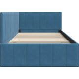  Kutni okvir kreveta s uzglavljem Plava 100 cm x 200 cm Baršun | shoptok.hr