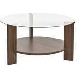 Hanah home Sto za kafu Clara Walnut Transparent | ePonuda.com