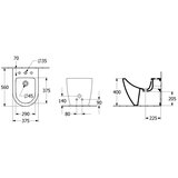 Villeroy Boch 54010001 Subway 2.0 37,5 x 56 cm stoječi bide | Shoptok.si