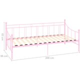  Okvir za dnevni ležaj ružičasti metalni 90 x 200 cm | shoptok.hr