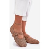 Boto Ballet Flats With Weaving And Straps Khaki Partheda | Shoptok.si