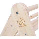 MeowBaby Trikotnik iz borovega lesa v naravni barvi 60x60x60 cm Montessori - | Shoptok.si