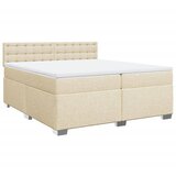  The Living Store Box spring postelja z vzmetnico krem 200x200 cm blago - Box Spring Postelja, (21458187) | Shoptok.si