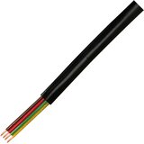 Logilink Telephone cable, flat, 4 wire, black,100 m,CM04