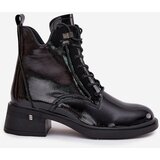 VINCEZA Patent Leather Insulated Women's Block Heeled Boots | shoptok.hr