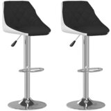 Furnova Barski stolčki 2 kosa črno in belo umetno usnje, (21949016) | Shoptok.si