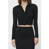Trendyol Black Jacquard-Knit Bottom-Top Set | Shoptok.si