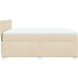 vidaXL Krevet s oprugama i madracem krem 140 x 190 cm od tkanine | shoptok.hr