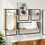  4-dijelni set zidnih polica boja hrasta konstruirano drvo | shoptok.hr
