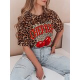 DStreet T-shirt damskie oversize w cętki ZESTSTYLE beżowy | shoptok.hr