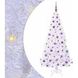  Umjetno božićno drvce s stalakom Bijelo 180 cm PVC i čelik | shoptok.hr