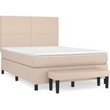  s oprugama i madrac cappuccino 140x190cm od umjetne kože | shoptok.hr