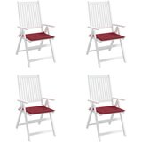 vidaXL Jastuci za vrtne stolice 4 kom boja vina 40x40x3 cm od tkanine | shoptok.hr