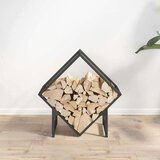  Stalak za drva crni 50x25x50 cm hladno valjani čelik | shoptok.hr
