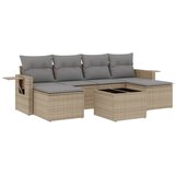 Maison Chic Seti vrtnega pohištva - Vrtna garnitura - Vrtni pohištvo set 7-delna z blazinami bež poli ratan, (21806574) | Shoptok.si