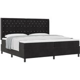 vidaXL Postelja Box Spring z Mattress Črna 200x200 cm Žamet, (22050116) | Shoptok.si