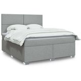 vidaXL Krevet s oprugama i madracem svjetlosivi 180x200 cm od tkanine | shoptok.hr