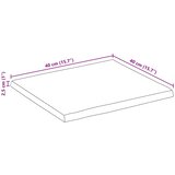 Stolna ploča sa živi rub 40x40x2,5 cm masivno grubo drvo manga | shoptok.hr