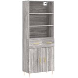  Visoka komoda siva sonome 69,5x34x180 cm od konstruiranog drva | shoptok.hr