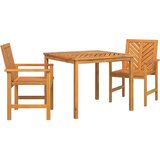  Vrtni set za objed 3 kom. Smeđa Čvrsto drvo akacije | shoptok.hr
