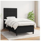  Box spring postelja z vzmetnico črna 80x200 cm blago | Shoptok.si