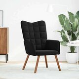 vidaXL Stolica za opuštanje crna baršunasta | shoptok.hr