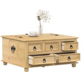  The Living Store Škatla za shranjevanje Corona 90x78x45 cm trdna borovina - Škatla Za Shranjevanje, (21457064) Cene