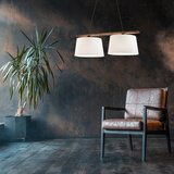 LAMKUR Luster na sajli AIDA 2xE27/60W/230V Ø 35 cm hrast/orah | Eponuda.com