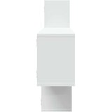 vidaXL Stenska polica bela 167,5x18x68 cm inženirski les | Shoptok.si