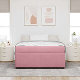  Posteljni okvir z vzmetnico z vzmetnico Roza 160 x 200 cm Žamet, (5000069961) | Shoptok.si