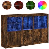  Komoda s LED svjetlima boja dimljenog hrasta 162x37x100 cm | shoptok.hr