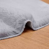  Faux Rabbit Fur Rug Olite Siva 50 x 80 cm Poliester | shoptok.hr