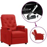  Fotelja na podizanje od umjetne kože crvena boja vina - boja crnog vina 1 | shoptok.hr