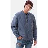 Ombre Vetrovke Moška prešita bunda (C538BLUE) pisana | Shoptok.si