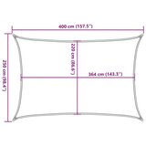 Senčno jadro peščeno 4x2,5 m 100 % poliester oxford | Shoptok.si