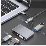 Changzhou Avi co.,ltd 4u1 USB HUB, HDMI+USB-A+VGA i USB-C(PD) HUB-USBC1/4 | ePonuda.com