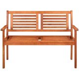  Klupa dvosjed s jastukom 120 cm masivno drvo eukaliptusa | shoptok.hr