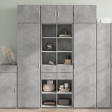 vidaXL Visoka komoda boja betona 70x42,5x185 cm od konstruiranog drva Cijene