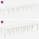 vidaXL Vrtni set za ručanje 15 pcs Bijelo Veliki Ratan | shoptok.hr
