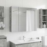  Kupaonski ormar s ogledalom Betonski sivi 80 x 14.5 x 70 cm | shoptok.hr