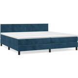  Krevet s oprugama i madracem tamnoplavi 200x200 cm baršunasti | shoptok.hr