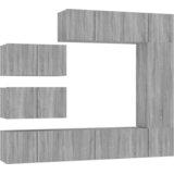  8-dijelni set TV ormarića sivog sonome konstruirano drvo | shoptok.hr