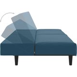  Dvosjed na razvlačenje plavi baršunasti | shoptok.hr