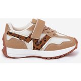 Boto Children's Velcro Sneakers Leopard Print Dark Beige Tezzu | ePonuda.com