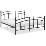 Maison Chic Posteljni okvir - Dvoposteljna postelja - Zakonska postelja črn kovinski 140x200 cm-J14196, (21765476) | Shoptok.si