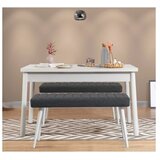 Hanah home Set Trpezarijski sto i 2 klupe Costa 1053, Antracit | Eponuda.ba