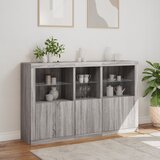  Komoda s LED svjetlima boja sivog hrasta 162x37x100 cm | shoptok.hr