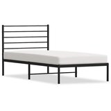  Metalni okvir za krevet s uzglavljem crni 90x200 cm | shoptok.hr
