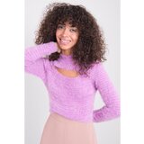 Fashion Hunters Light purple BSL sweater with a neckline | Shoptok.si